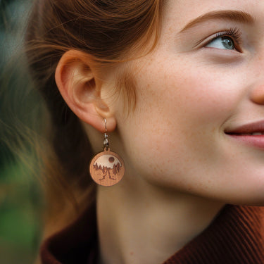 Дървени обеци HOORAY Viaggio