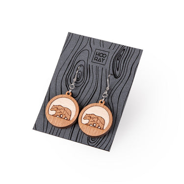 Дървени обеци HOORAY Orso