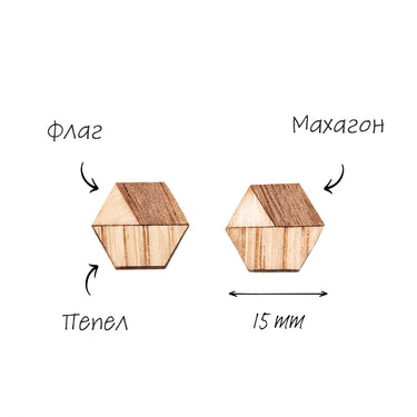 Дървени обеци HOORAY Nogal