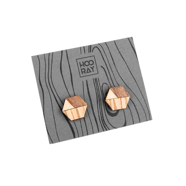 Дървени обеци HOORAY Nogal